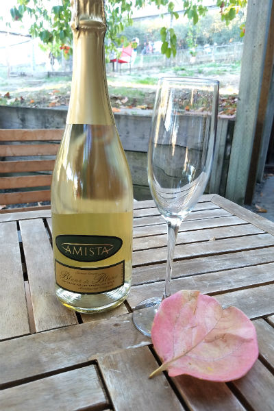 Amista Sparkling Blanc de Blanc on the Farm