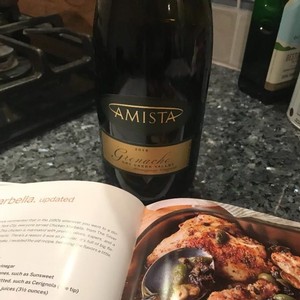 Amista Vineyards Sparkling Syrah, Two Festive Glasses with Bottle and Corks
