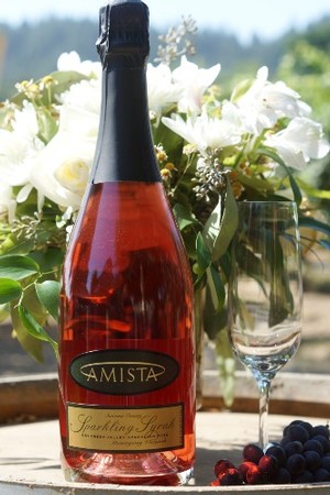 Sparkling Rose of Syrah, Amista Vineyards, Sonoma County, California