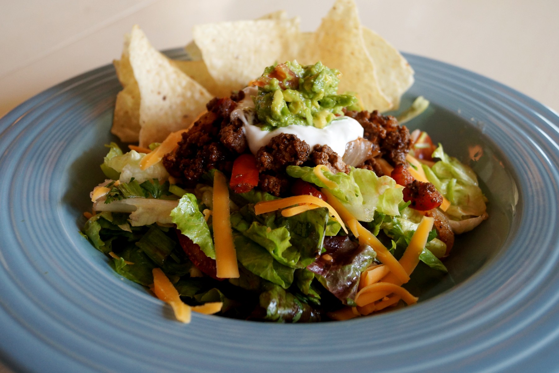 Taco Salad Pairs with Sparkling Syrah from Amista Vineyards, Healdsburg, California