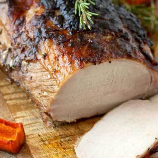 Mustard-Roasted Pork Loin with Squash Polenta